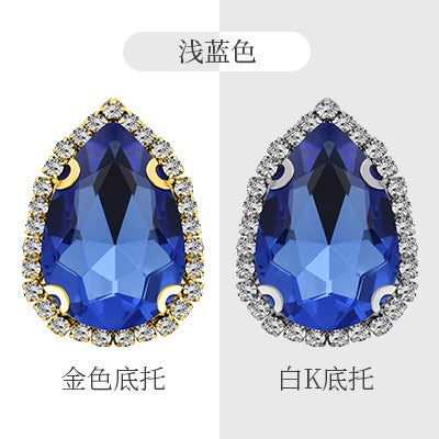 10×14mm Drop Claw Rhinestones Crystal Buckle Claw Rhinestones Girdle Edge Claw Chain Diy Headdress Hair Accessories Footwear Clothing Accessories