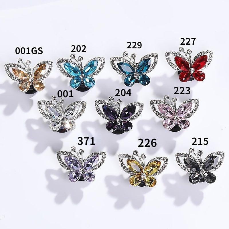 Crystal Butterfly Shoe Buckle Cross Crocs Accessories Diy Garden Shoes Shoes Flower Work Word Buckle Accessories
