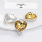Crystal Heart Pendant Double Hole Bracelet Necklace Glass Diamond Link Piece DIY Bag Clothing Shoe Accessories