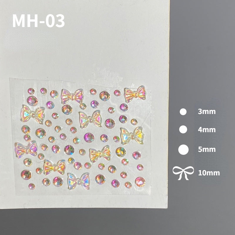 Butterfly Rhinestone Tear Eye Paste Pearl Glue Eyebrow Paste Eye Paste Forehead Face Paste Rhinestone Resin Gem Nail DIY