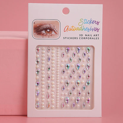 Colorful Super Shiny Rhinestone Stickers for Masquerade Parties DIY Makeup Kit