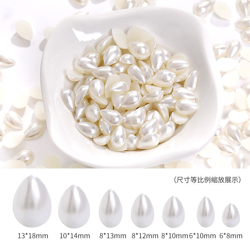 100g  ABS Drops Half Face Pearl Wedding Dress Accessories Headdress DIY Handmade Materials