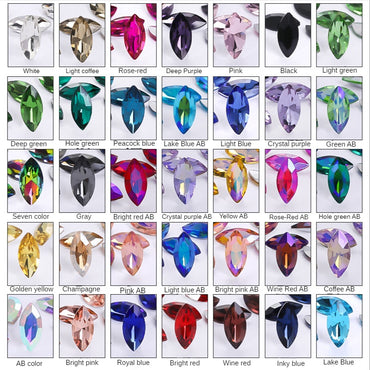 13*27mm/17*32mm Horse Eye Rhinestones Special-shaped Glass Crystal Rhinestones Diy Phone Case Perfume Holder Stick Rhinestones Ornament Accessories