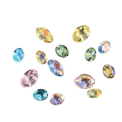 Candy Color 8*10/10*14mm Transparent Oval Crystal Nest Surface K9 Rhinestone Costume Jewelry Production