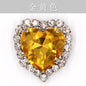 12mm 10pcs Heart Shape Crystal Rhinestone With Sliver/Gold Bottom For DIY Garment Clothing