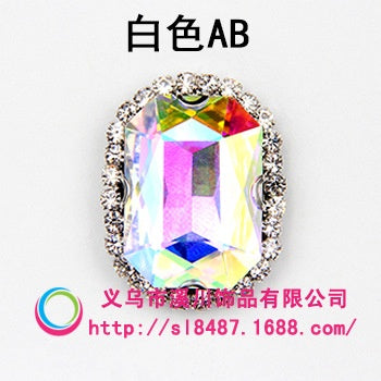 10pcs 8*10mm Octagon Shape  Crystal Rhinestone with Sliver/Gold Bottom Hand Sewn Rhinestone DIY  Phone Case Clothing Accessories Materials