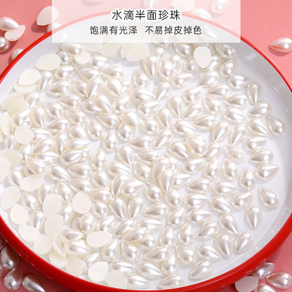 100g  ABS Drops Half Face Pearl Wedding Dress Accessories Headdress DIY Handmade Materials