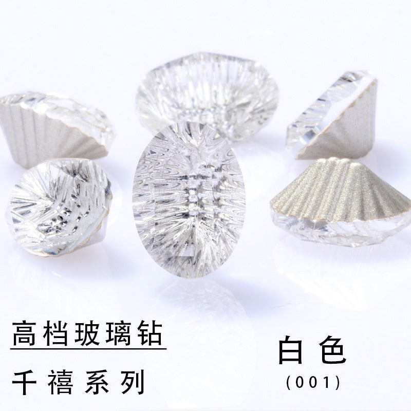Oval Rhinestone Nail Ornament Rhinestone Crystal Glass Nail ornament DIY decorative nail accessories