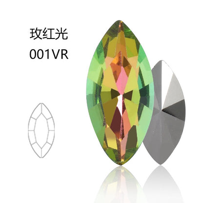7*15mm K9High-quality Horse Eye Rhinestones High Top Rhinestones Abnormity Rhinestones Diy Jewelry Accessories Pointed Bottom Rhinestones Nail Paste Drilling Accessories