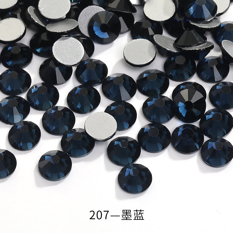 288pcs/6mm Flat Round Nail Rhinestone DIY Phone Case Accessories Rhinestone Stick Crystal