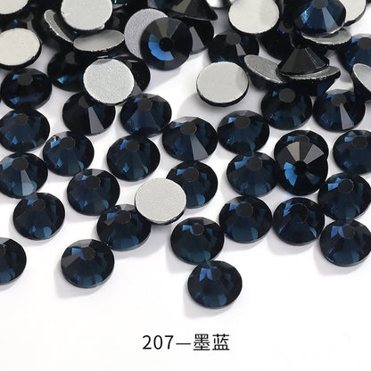 288pcs/6mm Flat Round Nail Rhinestone DIY Phone Case Accessories Rhinestone Stick Crystal