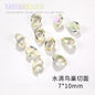 Nail Rhinestone 10pcs Glass Products Transparent Goose Down Yellow Series Crystal Mobile Phone Stick Rhinestone Diy Accessories