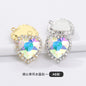 10pcs 14mm Crystal Buckle Glass Heart Claw Rhinestone Pendant Diy Clothing Accessories Materials