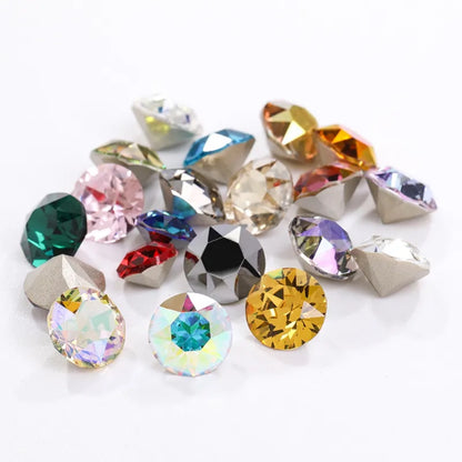 K9 Glass Crystal 4mm/5mm/6mm 10PCS Nail Art Rhinestone Crystal Diamond for Clothing Jewelry Making