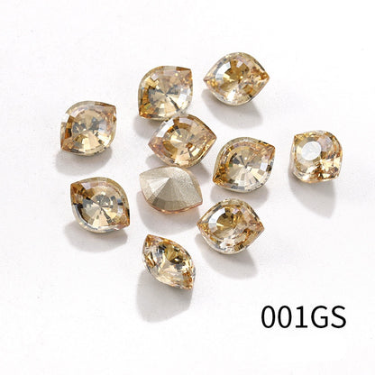 10*12mm Colored Eye Shape Crystall Diamond Charm Shiny Glass Rhinestone for Clothing Jewelry Making Accessories