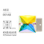 10pcs Flat Hand Stitched Crystal Square Flat Button Glass Double Hole Rhinestone