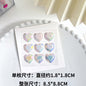 Heart Sticker Princess 3D Love Crystal Gem Sticker DIY Cup Sticker Makeup Gadget Beauty Sticker with Adhesive