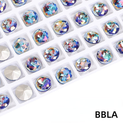 8mm/10mm Shiny Round K9 Fancy Crystal Nail Art Rhinestone for DIY Jewelry Making