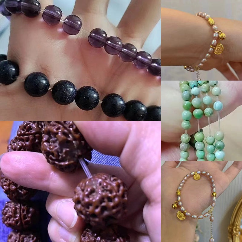 Clear Stretch Rope Bracelet Necklace Accessories Fishing Line DIY Crystal Beaded String