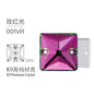 10pcs Flat Hand Stitched Crystal Square Flat Button Glass Double Hole Rhinestone