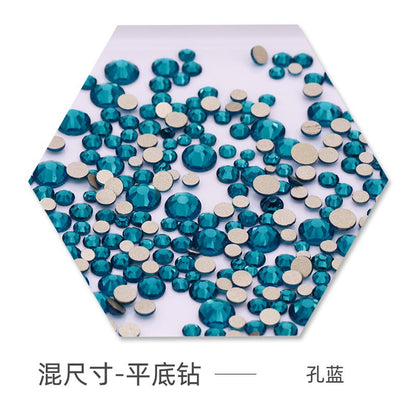 Size Size Mixed Nail Rhinestone International Trade A Flat Glass Crystal Mobile Phone Diy Stick Rhinestone Violent Bear Stick
