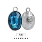 Single Hanging Oval Enclosing Edge Crystal Pendant Alloy Accessories Glass Crystal Diy Necklace Bracelet Decorative Accessories