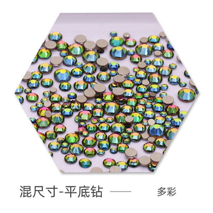 Size Size Mixed Nail Rhinestone International Trade A Flat Glass Crystal Mobile Phone Diy Stick Rhinestone Violent Bear Stick