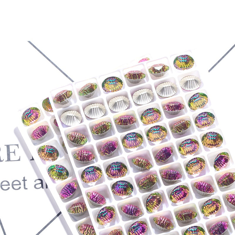 Oval Rhinestone Nail Ornament Rhinestone Crystal Glass Nail ornament DIY decorative nail accessories