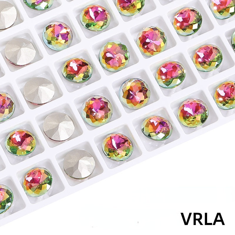 8mm/10mm Shiny Round K9 Fancy Crystal Nail Art Rhinestone for DIY Jewelry Making