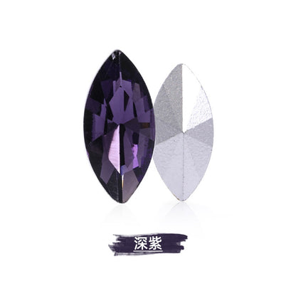 5*10mm /9*18mm 10pcs Horse Eye Rhinestones Special-shaped Glass Crystal Rhinestones Diy Phone Case Perfume Holder Stick Rhinestones Ornament Accessories