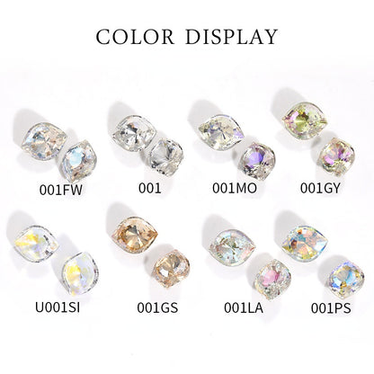 10*12mm Colored Eye Shape Crystall Diamond Charm Shiny Glass Rhinestone for Clothing Jewelry Making Accessories