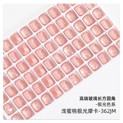 10mm  10pcs Nail Rhinrhinea High-end Tip Bottom Rhinrhinea  Rectangular Round Corner Diy Accessories Materials
