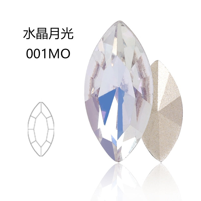 7*15mm K9High-quality Horse Eye Rhinestones High Top Rhinestones Abnormity Rhinestones Diy Jewelry Accessories Pointed Bottom Rhinestones Nail Paste Drilling Accessories