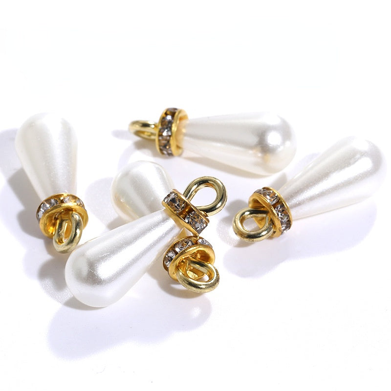 ABS Drop High Shine Pearl Hanging Diamond Earrings Accessories Diy Necklace String Chain Accessories