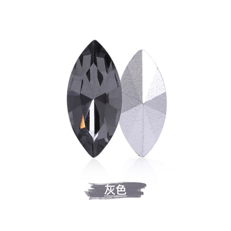 5*10mm /9*18mm 10pcs Horse Eye Rhinestones Special-shaped Glass Crystal Rhinestones Diy Phone Case Perfume Holder Stick Rhinestones Ornament Accessories