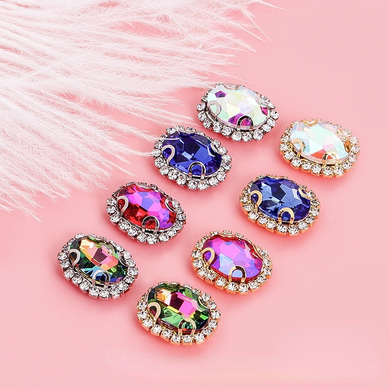 10pcs 10*14mm Crystal Rhinestone for DIY Clothing Accessories Jewelry Making diy accessories Clothing Accessories Shoes