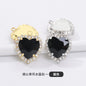 10pcs 14mm Crystal Buckle Glass Heart Claw Rhinestone Pendant Diy Clothing Accessories Materials