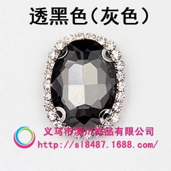 10pcs 8*10mm Oval Shape Crystal Rhinestone with Gold/Sliver Bottom for DIY Clothing Jewelry Making