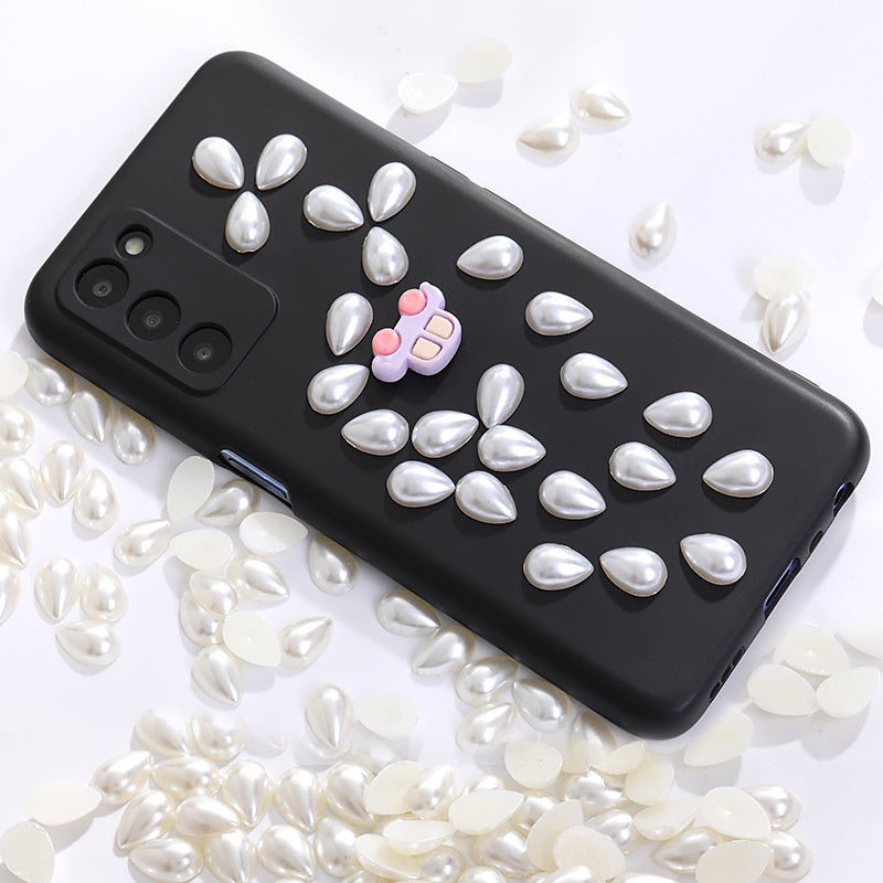 100g  ABS Drops Half Face Pearl Wedding Dress Accessories Headdress DIY Handmade Materials