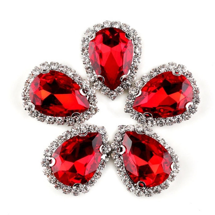 20*30mm Super Size Water Drop Claw Rhinestones Crystal Buckle Claw Rhinestones Girdle Edge Claw Chain Diy