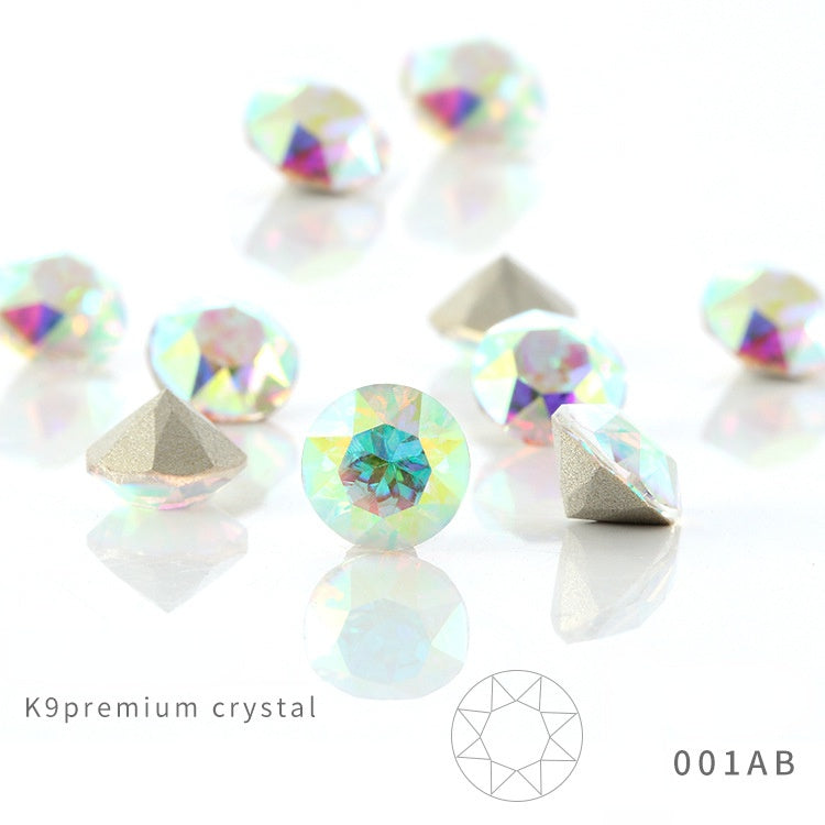 K9 Glass Crystal 4mm/5mm/6mm 10PCS Nail Art Rhinestone Crystal Diamond for Clothing Jewelry Making