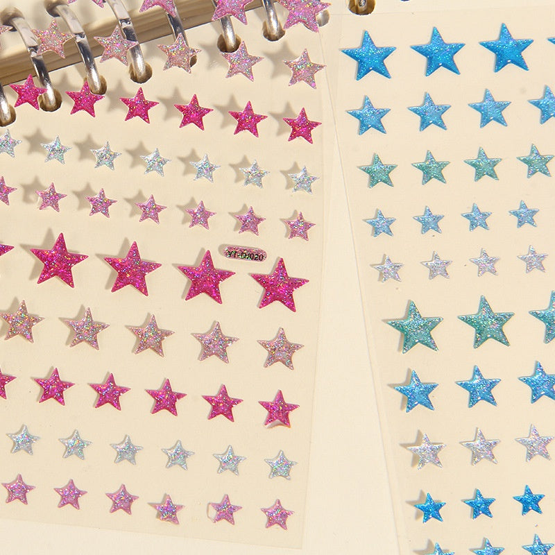 Dazzle Colorful Love Shiny Transparent Crystal Drop Glue Sticker Paste Girl Eyebrow Stick Ear Stick Decoration DIY Hand Ledger