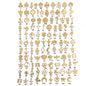 【2pcs】Gold pendant 304 Stainless Steel Bear Crown Love Earrings Necklace Bracelet Diy Jewelry Accessories Handmade Materials