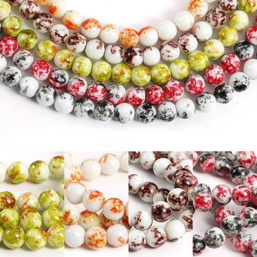 10mm Ceramics Round Beads Perforated Bead Necklace Bracelet Accessories for DIY Jewelry Making
