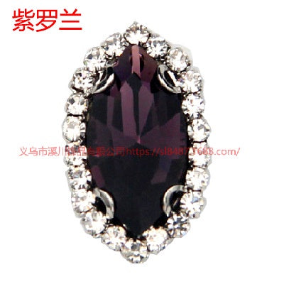 13*27mm Large size Horse Eye Claw Rhinestone Claw Rhinestone Girth Crystal Buckle Diy Headdress Accessories Shiny Rhinestone Hand Sewn Rhinestone Dress Accessories