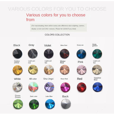 12/14mm Round Shape Charm Shiny 3d Rhinestones Fancy Crystal For Clothing DIY Decoration
