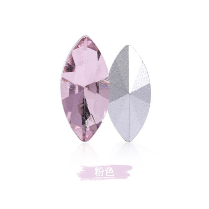 5*10mm /9*18mm 10pcs Horse Eye Rhinestones Special-shaped Glass Crystal Rhinestones Diy Phone Case Perfume Holder Stick Rhinestones Ornament Accessories