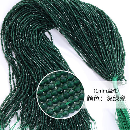 1mm Crystal Flat Glass Beads Hand Make Necklace Bracelet Jewelry DIY Beads