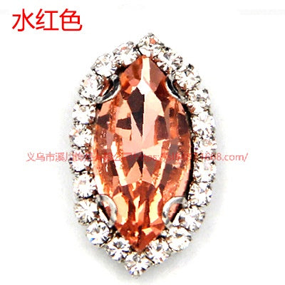 13*27mm Large size Horse Eye Claw Rhinestone Claw Rhinestone Girth Crystal Buckle Diy Headdress Accessories Shiny Rhinestone Hand Sewn Rhinestone Dress Accessories
