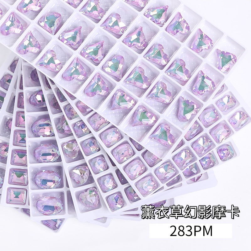10pcs Phantom Mocha Color K9 High-grade Crystal Glass Diamond High Top Rhinestone Diy Nail Sticker Rhinestone Material